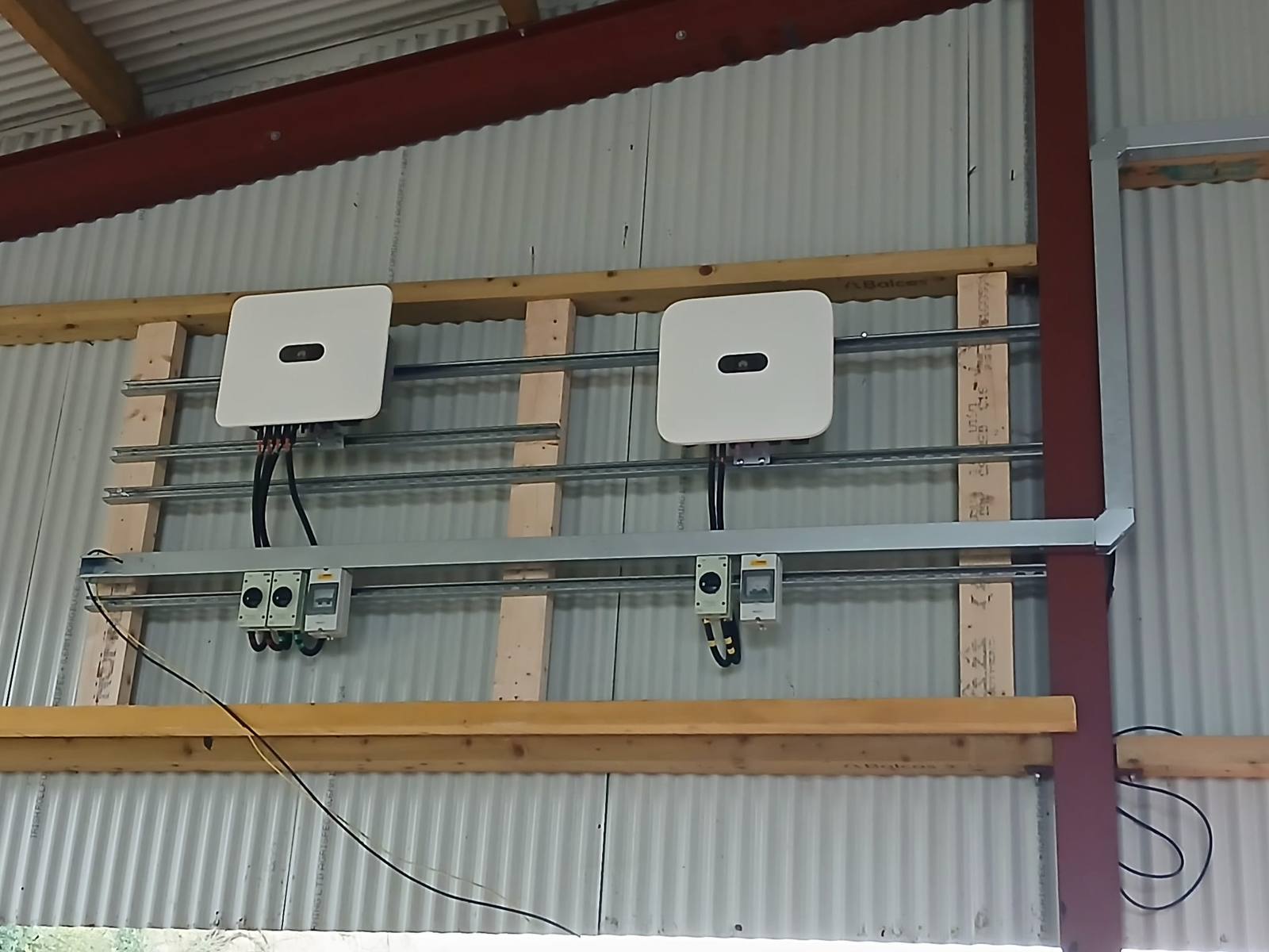 Dual inverters installed inside a commercial building in Co. Cork, installed by CTS Solar